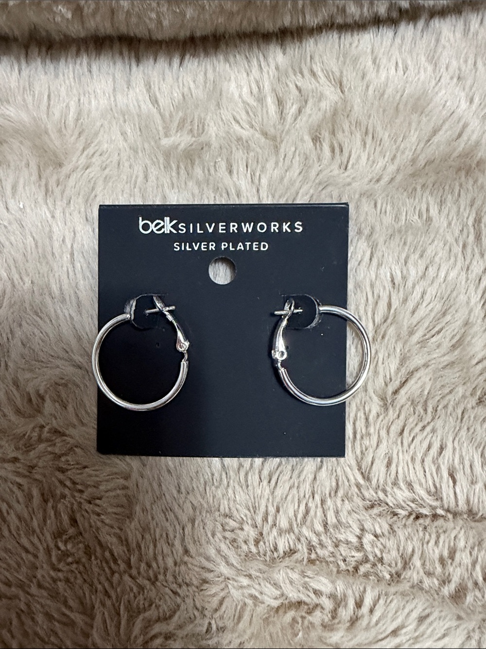 Silver-Plated Hoop Earrings - Silver